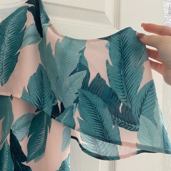 Blush Boutique Cold Shoulder Pale Pink Shift Dress - Picture 6 of 7